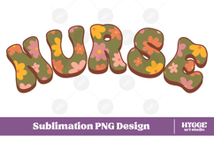 nurse flowers Png Retro floral doctor hospital Sublimation Product Image 1