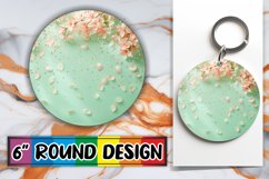 Glittering Petal Paradise Sublimation : Keychain, Coaster Product Image 1