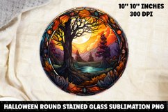 Halloween Stained Glass Sublimation PNG | Skull | Ghost Product Image 1