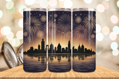 Festive Happy New Year Tumbler Wrap 2026: 20oz Skinny Tumble Product Image 1