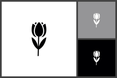 Tulip Flower Silhouette Icon for Spring, Nature, and Floral Product Image 1