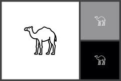 Camel Outline Icon for Desert, Travel, and Wildlife Logo Product Image 1