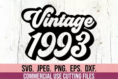 Vintage 1993 SVG - 30th Birthday Clipart - Retro Birthday Product Image 3