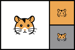 Cute Cartoon Hamster Face Icon Product Image 1