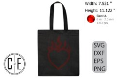 Heart on Fire Rhinestone Template Product Image 3
