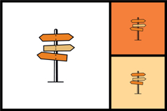 Wooden Signpost Icon with Arrows Product Image 1