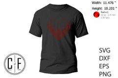Heart on Fire Rhinestone Template Product Image 2