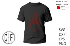 Heart on Fire Rhinestone Template Product Image 2