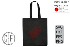 Heart on Fire Rhinestone Template Product Image 3