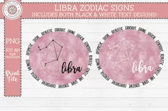 Libra Zodiac Sign with Personality Traits for Sublimation Product Image 1