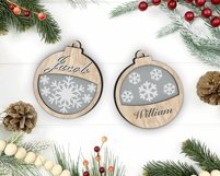 christmas ornaments snowflakes svg, custom ornaments svg Product Image 5