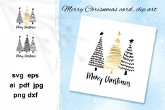 Merry Christmas card, Xmas plate ornament, t-shirt print. Product Image 1
