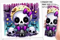 Cute and Spooky Halloween Tumbler wrap PNG, 20 oz. Product Image 2