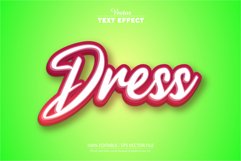 Minimalistic text effect, editable red and white color text Product Image 1