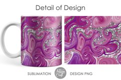 Sublimation mug template, fluid art, chunky glitter Product Image 4