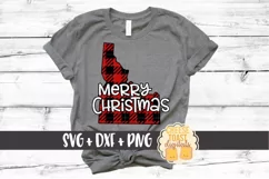 Idaho - Buffalo Plaid State - SVG PNG DXF Cut Files Product Image 1