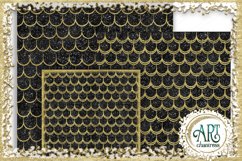 18 Digital Papers - Black and Gold Glitter - Mermaid Scale Product Image 8
