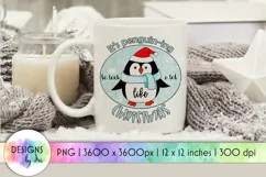 Christmas Penguin Print | Christmas Puns | Funny Quote Product Image 1