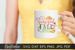 Happy Fall Y'All SVG PNG Fall SVG Autumn Pumpkin Spice SVG Product Image 2