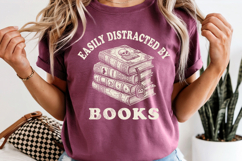 Easily Distracted by Books PNG Book Lover Reading Product Image 3