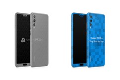 Huawei P20 Pro Vinyl Skin Design Mockup 2018 Front-Back Angl Product Image 1