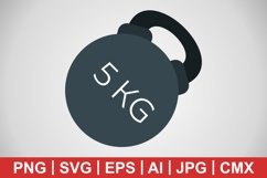 Vector Kettlebell Icon Product Image 1