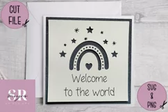 New baby card | Paper cutting | Cut and draw card svg Product Image 6