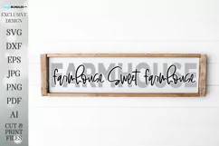 Farmhouse Sweet Farmhouse - Sign - SVG DXF EPS Product Image 1