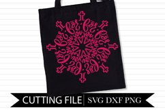 For You Snowflake Gift Tote - Hand Lettered SVG Product Image 1