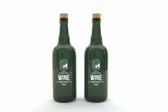 Wine Two Bottle Mockup Product Image 1