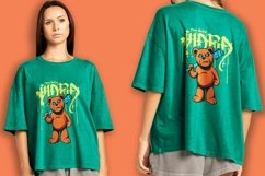 premium women oversize shirt PSD Mockup back and front Product Image 7