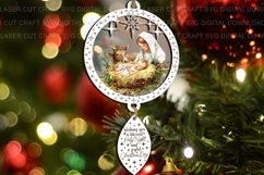 Nativity Christmas frame svg for acrylic ornaments Laser cut Product Image 2