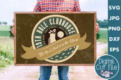 Vintage Farmhouse Home Sign | 19th Hole Clubhouse Golf Svg Product Image 1
