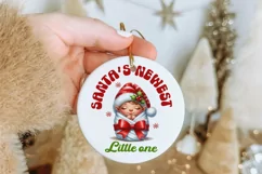 First Baby Christmas, Santa's newest little one PNG. Product Image 2