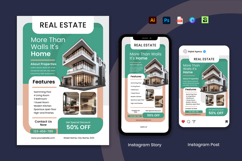 Green Modern Real Estate Flyer Set Product Image 1