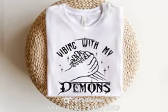 Vibing With My Demons Svg, Dark Humor Svg, Sarcasm Svg Product Image 2