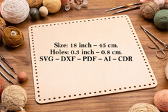 Basket bottom square 18 inch 45 cm digital file base craft m Product Image 1