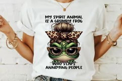 Funny frog PNG, funny quote PNG, Sublimation design. Product Image 2