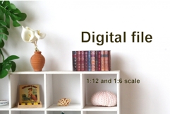Miniature printable books, dollhouse library accessories dow Product Image 1