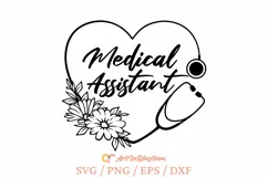 Medical Assistant Svg, Medical Assistant Clipart, RMA Svg Product Image 1
