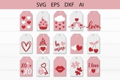 Valentine Tags Bundle Laser File, Valntines Day Gift Tag svg Product Image 1