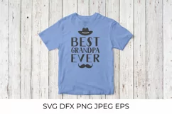 Best Grandpa Ever lettering. Grandparents Day SVG cut file Product Image 3