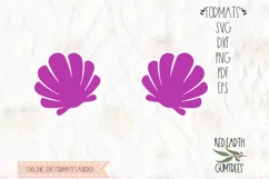 Mermaid tail and clam bra, scale in SVG, DXF, PNG,EPS format Product Image 2