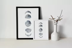 Watercolor moon phases print INSTANT DOWNLOAD Product Image 1