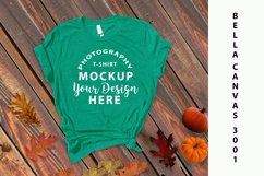Bella Canvas 3001 Mock-up fall themed, Heather Kelly Product Image 1