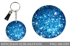 Glitter Keychain Sublimation. Sequins Keychain Design Product Image 1