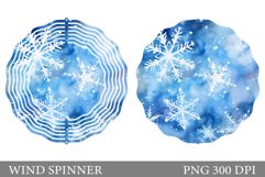 Snowflakes Spinner Sublimation. Snowflakes Wind Spinner Product Image 1