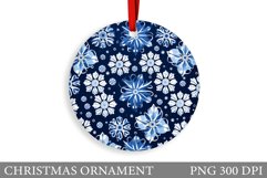 Snowflakes Ornament Sublimation. Christmas Ornament Design Product Image 1