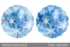 Snowflakes Wind Spinner. Snowflakes Spinner Sublimation Product Image 1