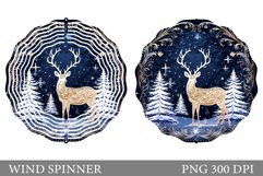 Reindeer Wind Spinner. Winter Deer Wind Spinner Design Product Image 1